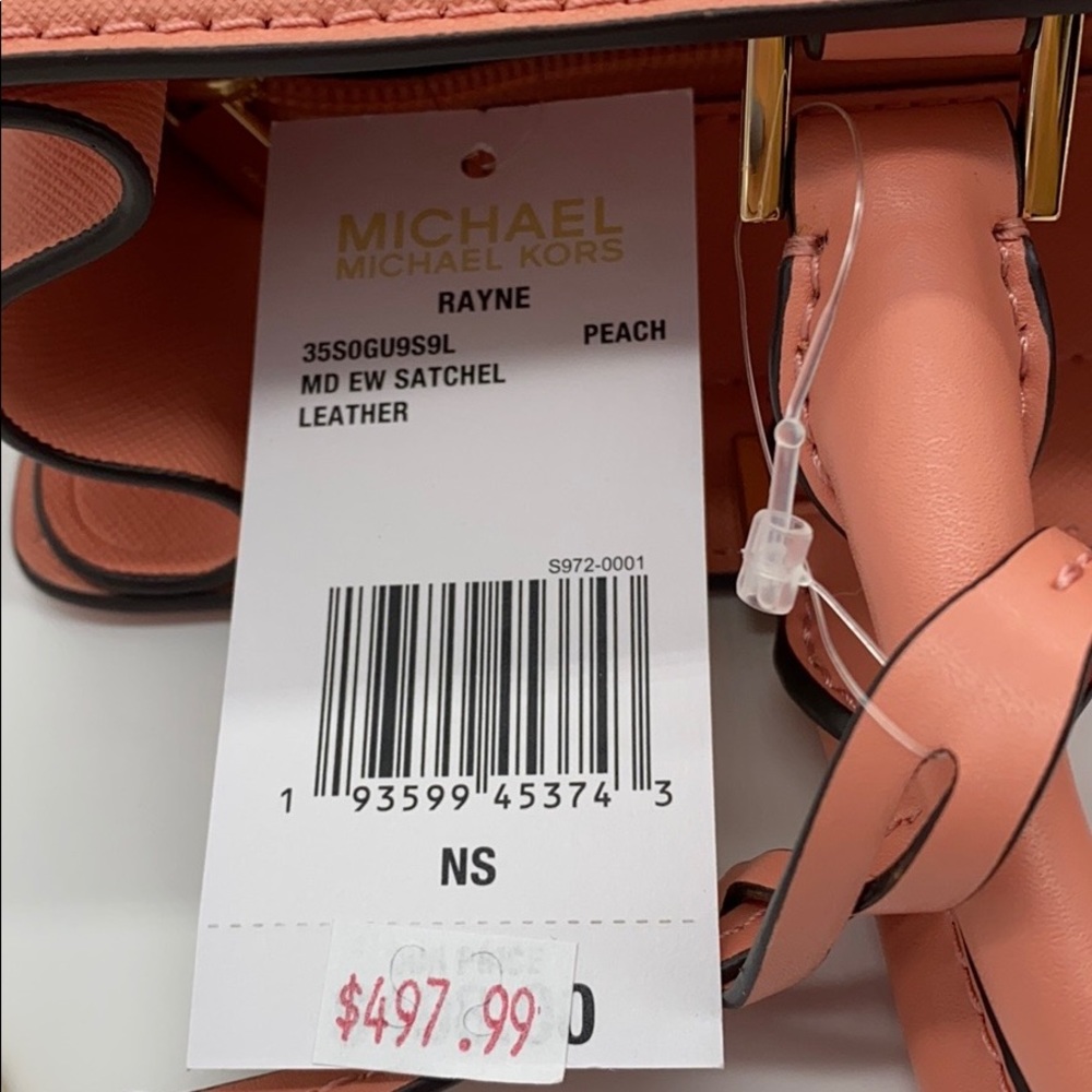 MICHAEL KORS RAYNE MEDIUM EW SATCHEL PEACH - Picture 15 of 16